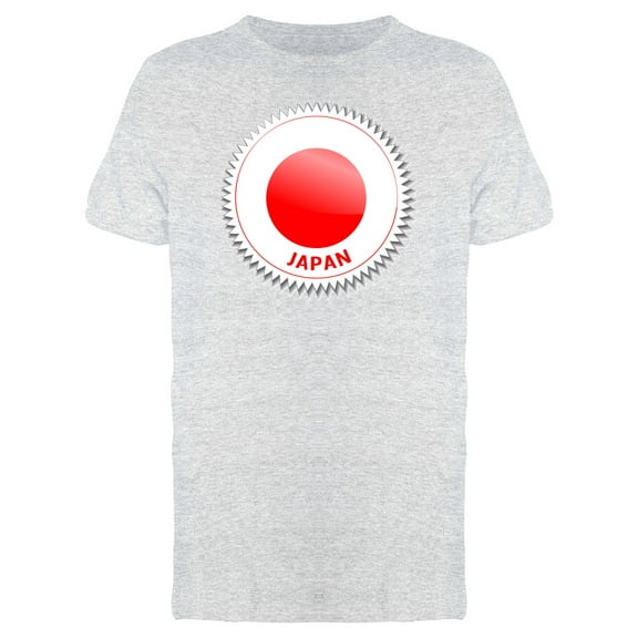 Japan Flag Sticker Ts Tee Men's -Image by Shutterstock