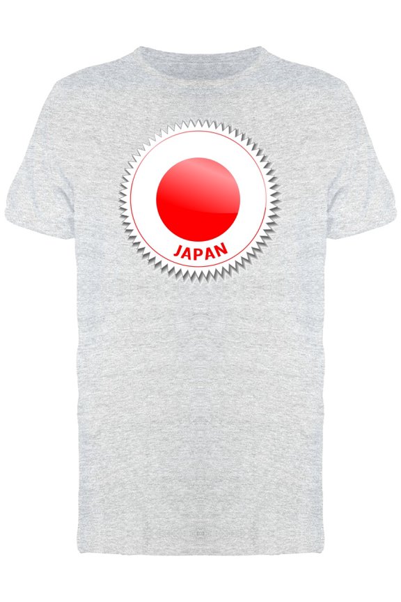 Japan Flag Sticker Ts Tee Men's -Image by Shutterstock
