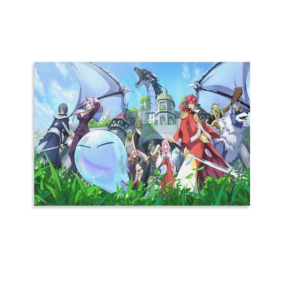 Japan Goblin Anime That Time I Got Reincarnated As A Slime Poster-denoise-denoise Room Aesthetic Poster Print Art Wall Painting Canvas Posters Gifts Modern Bedroom Decor 12x18inch(30x45cm)