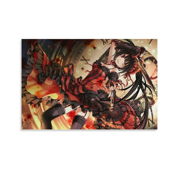 Japan Harem Series Date A Live Anime Gril Tokisaki Kurumi Poster Picture Print Wall Art Poster Painting Canvas Posters Artworks Gift Room Aesthetic 16x24inch(40x60cm)