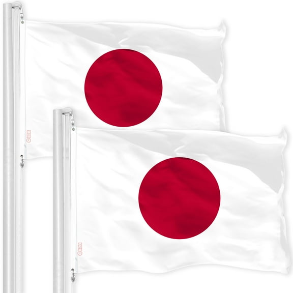 Japan Japanese Flag 3x5FT 2-Pack 150D Printed Polyester By G128
