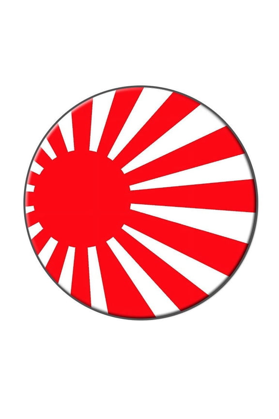 Japan Japanese Flag Rising Sun Lapel Hat Pin Tie Tack Large Round
