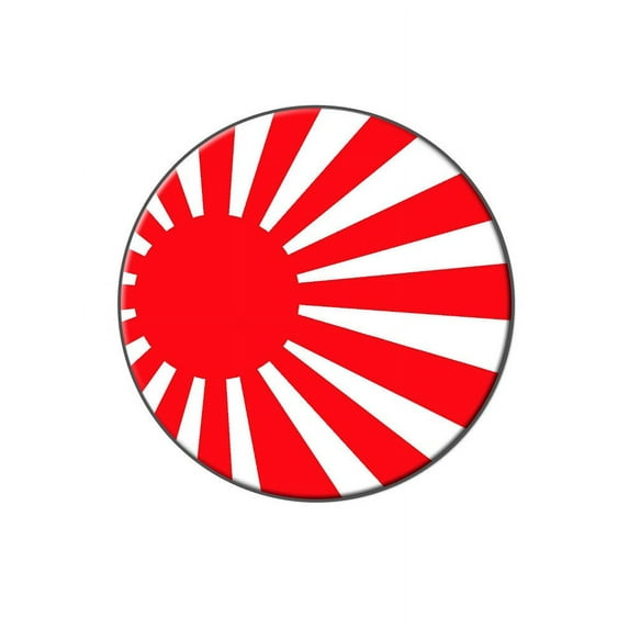 Japan Japanese Flag Rising Sun Lapel Hat Pin Tie Tack Large Round