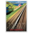 thumbnail image 1 of Japan - Japanese Government Railways - Vintage Railroad Travel Poster by Munetsugu Satomi c.1937 - Master Art Print (Unframed) 13in x 19in, 1 of 4