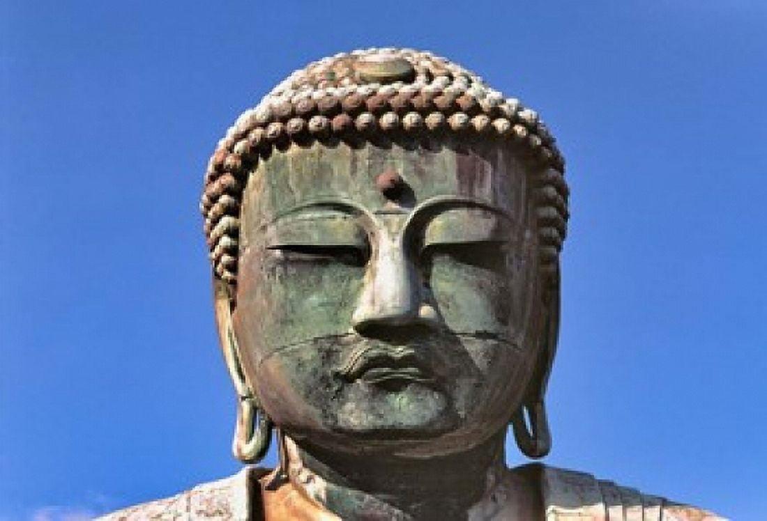 Japan Kanagawa Great Buddha the bronze Daibutsu Canvas Art - Ric Ergenbright DanitaDelimont (22 x 15)