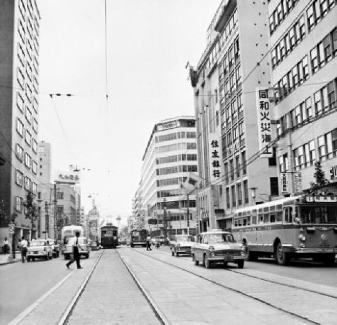 Japan Kyushu Fukuoka Hakata Street scene of business area Canvas Art - (24 x 36)