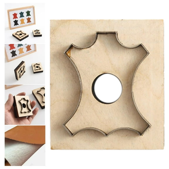Japan Leather Multifunctional Tag Pendant Hollow Punch Template Leather Tool Cutting Wood Dies , X60mm L 72X60mm