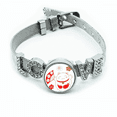 thumbnail image 1 of Japan Lucky Fortune Cat Flower Copper Bracelet Wristband Crystal Love Adjustable Bangle, 1 of 2