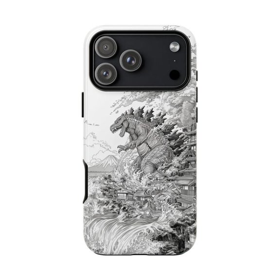 Japan Monster Wave Attack Art Design Case 17 16 15 14 13 12 11 Pro Max H01302