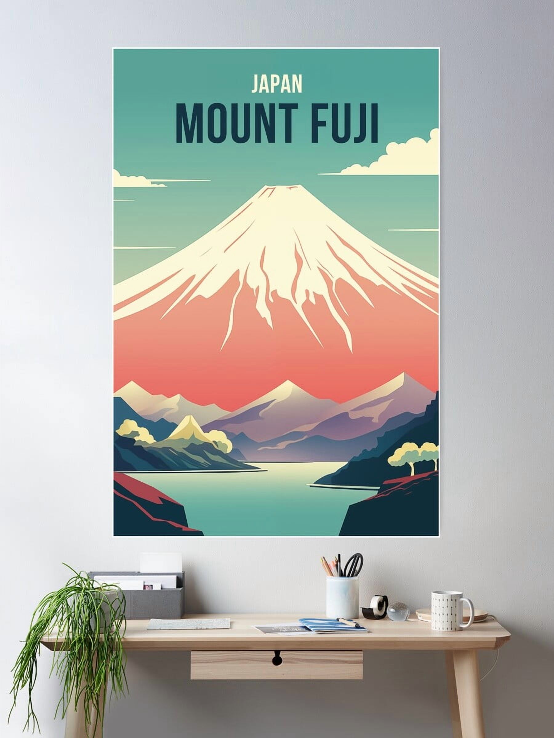 Japan Mount Fuji Vintage Travel Poster Retro Poster Wall Art Modern ...