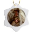 thumbnail image 1 of 3drose, Japan, Nagano, Jigokudani, Snow Monkeys-as15 Rti0455 - Rob Tilley, 3 inch Snowflake Porcelain Ornament, 1 of 7
