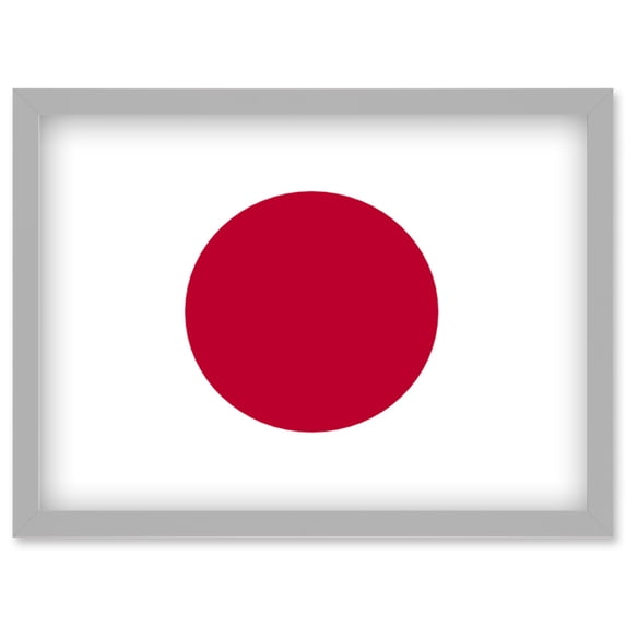 Japan National Flag Patriotic Vexillology World Flags Country Region Poster Artwork Framed Wall Art Print A4