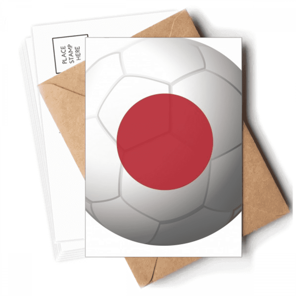 Japan National Flag Soccer Football Postcards Envelopes Blank Note Cards Mailing