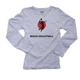 thumbnail image 1 of Japan Olympic - Beach Volleyball - Flag - Silhouette Women's Long Sleeve Grey T-Shirt, 1 of 2