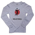 thumbnail image 1 of Japan Olympic - Volleyball - Flag - Silhouette Men's Long Sleeve Grey T-Shirt, 1 of 2
