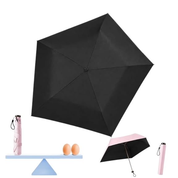 Japan Pencil Umbrella, Japanese Ultra Light Mini Travel Umbrella with Upf 50+ Sun Protection, Compact Folding Pocket Parasol for Rain, Backpack, Handbag, Commute, Beach, Hiking, Outdoor Use