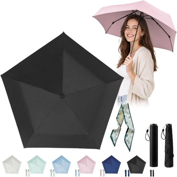 Japan Pencil Umbrella, Japanese Ultra Light Mini Travel Umbrella with Upf 50+ Sun Protection, for Rain, Backpack, Handbag, Commute, Beach, Hiking, Outdoor Use