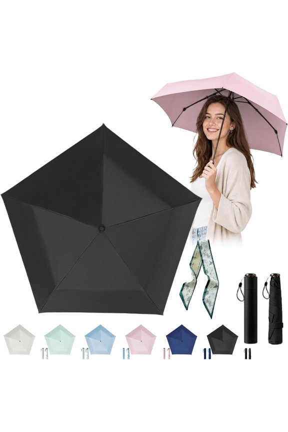 Japan Pencil Umbrella, Japanese Ultra Light Mini Travel Umbrella with Upf 50+ Sun Protection, for Rain, Backpack, Handbag, Commute, Beach, Hiking, Outdoor Use