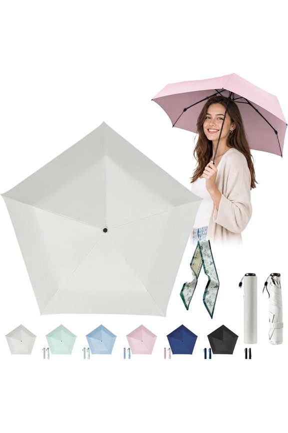 Japan Pencil Umbrella, Japanese Ultra Light Mini Travel Umbrella with Upf 50+ Sun Protection, for Rain, Backpack, Handbag, Commute, Beach, Hiking, Outdoor Use