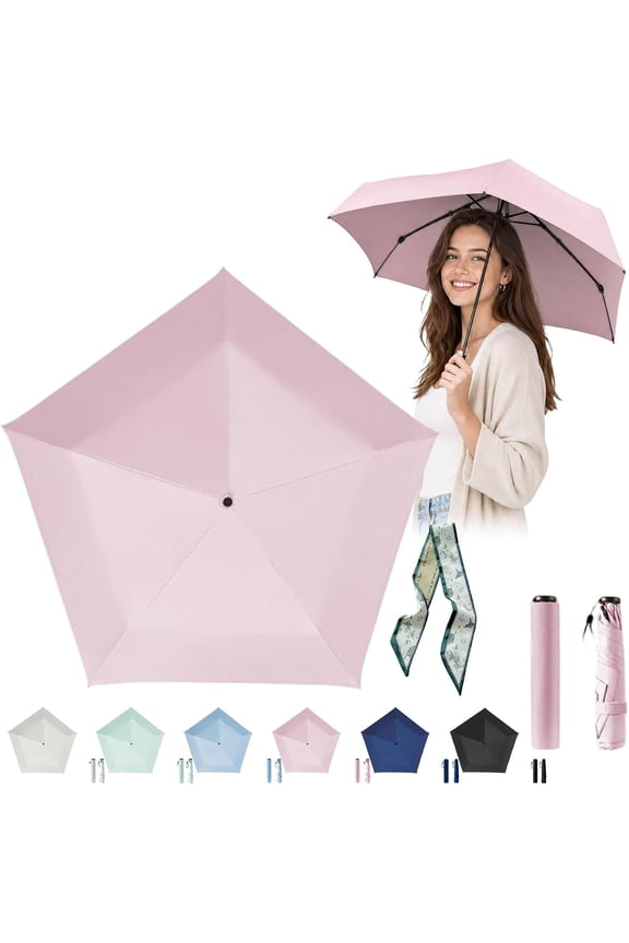 Japan Pencil Umbrella, Japanese Ultra Light Mini Travel Umbrella with Upf 50+ Sun Protection, for Rain, Backpack, Handbag, Commute, Beach, Hiking, Outdoor Use