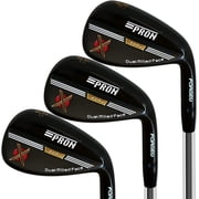Japan Pron Wedge Golf Club Set,2022 TRV Model,USGA R A Rules,Black Oil Finish,50 54 58 Degree,10 12 8 Bounce,Krisa Steel Shaft,Pack of 3