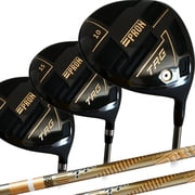 Japan Pron Wood Golf Club USGA R A Rules Set with Headcovers, Driver Fairways, 10 15 18 Degree, TRV Model, Graphite Shaft, Regular Flex, Pack of 3