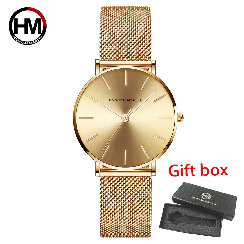 Japan Quartz Movement High Quality Women Stainless Steel Mesh Rose Gold Waterproof Ladies Watch Dropshipping CB36 HM CC36 2 No Walmart