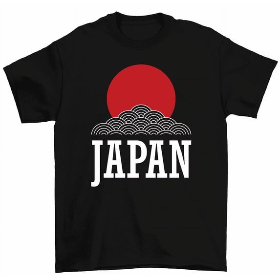 Japan Red Rising Sun T-Shirt Japanese Flag Pride Unisex Tees
