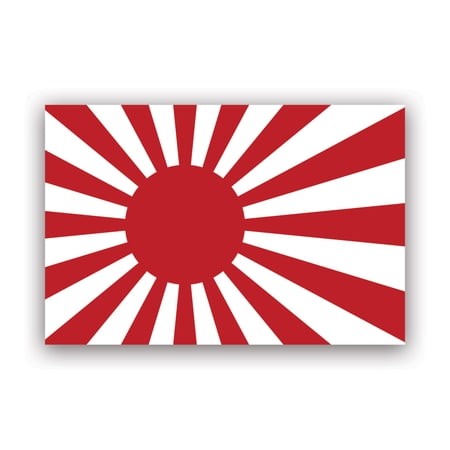 Japan Rising Sun Flag Sticker Decal - Self Adhesive Vinyl - Weatherproof - Made in USA - japanese rising sun naval jp