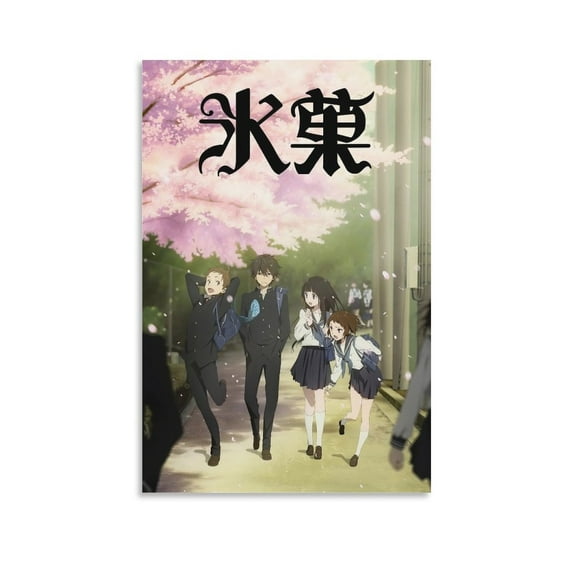 Japan Romance School Life Anime Drama Series Hyouka Role Poster Room Aesthetic Poster Print Art Wall Painting Canvas Posters Gifts Modern Bedroom Decor 24x36inch(60x90cm)