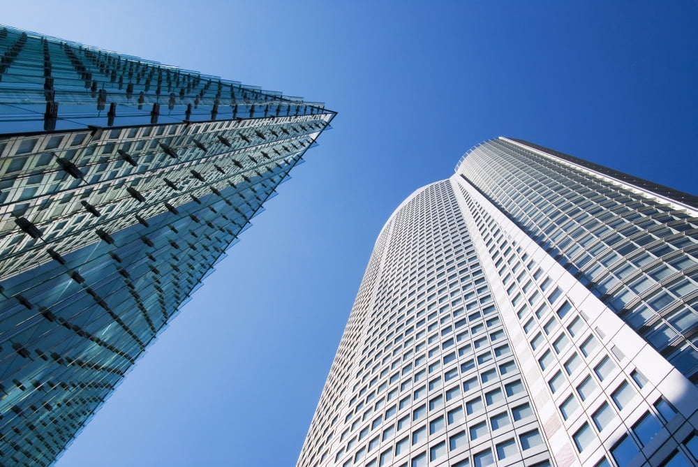 Japan Roppongi Hills Tokyo Upward View Of Mori Tower Canvas Art - Bill Brennan Design Pics (34 x 22)