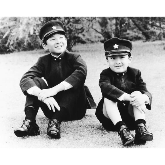 Japan'S Prince Hiro (Left) And Prince Aya Where Their School Uniforms. April 10 History (24 x 18)