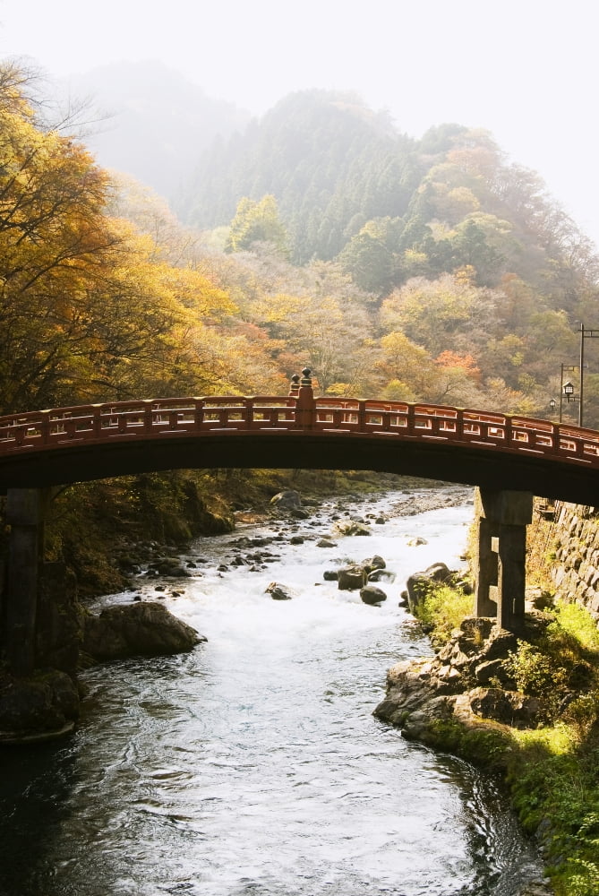 Japan Shinkyo (Sacred Bridge) Nikko World Heritage Site Canvas Art - Bill Brennan Design Pics (11 x 17)
