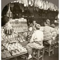 thumbnail image 1 of Japan Shoe Store C1910. Nan Open-Air Shop Selling Flip-Flops. Stereograph View Early 20Th Century. Print by, 1 of 3