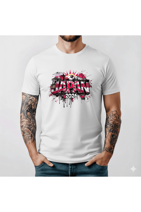 Japan Soccer T Shirt 2026 Samurai Blue Football Graphic National Team Fan Top,for unisex up to 5XL