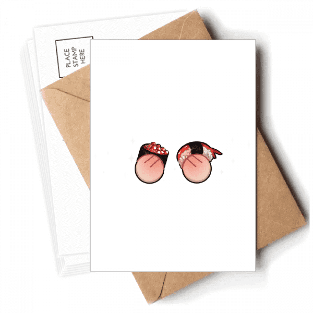 Japan Sushi Food Postcards Envelopes Blank Note Cards Mailing