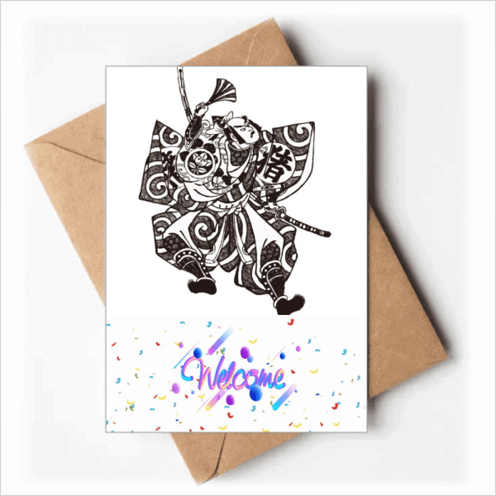 Japan Traditional Culture Kimono Welcome Back Greeting Cards Envelopes Blank