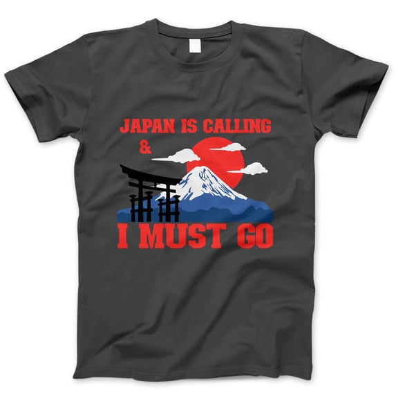 Japan Travel Inspired T-Shirt – Mount Fuji and Torii Gate Graphic Tee, Rising Sun Design, Unisex Japan Lover Shirt