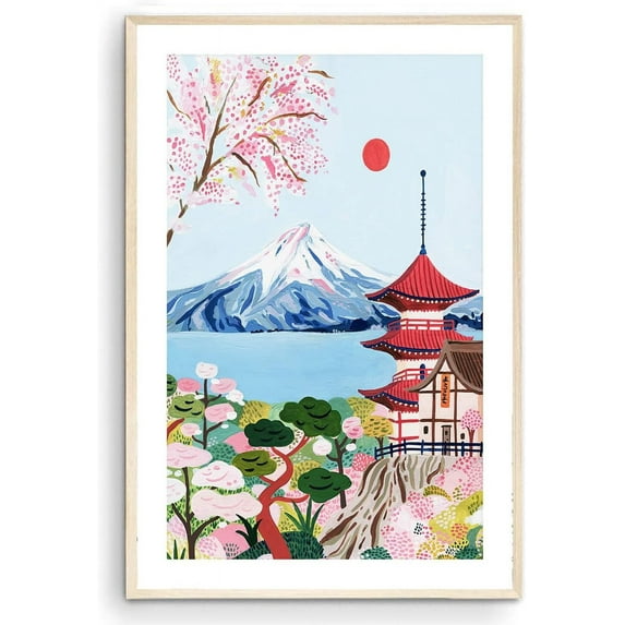 Japan Travel Poster, Mount Fuji Print, Kyoto Print, Japanese Print, Japan Wall Art, Travel Print, Travel Poster, Housewarming Gift, Wall Decor, Home Decor (Unframed) (20x30)