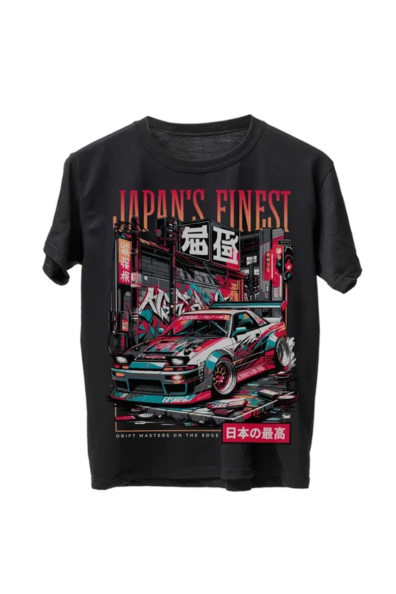 JapanÃ¯Â¿Â½s Finest JDM Car T-Shirt Drift Masters Streetwear Tee Japan Racing Graphic