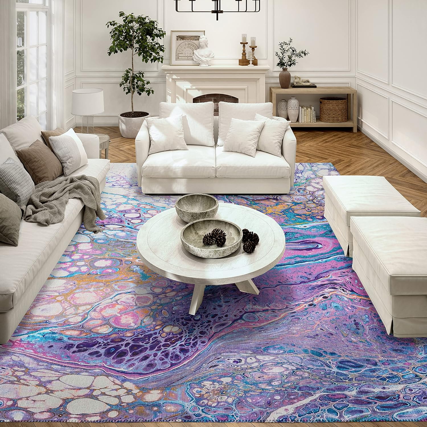 Addison Rugs Karina AKC49 Periwinkle 3' x 5' Indoor Outdoor Area Rug ...
