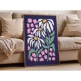 Japandi Bloom Wall Art Print, Colorful Minimalist Botanical Line Art ...