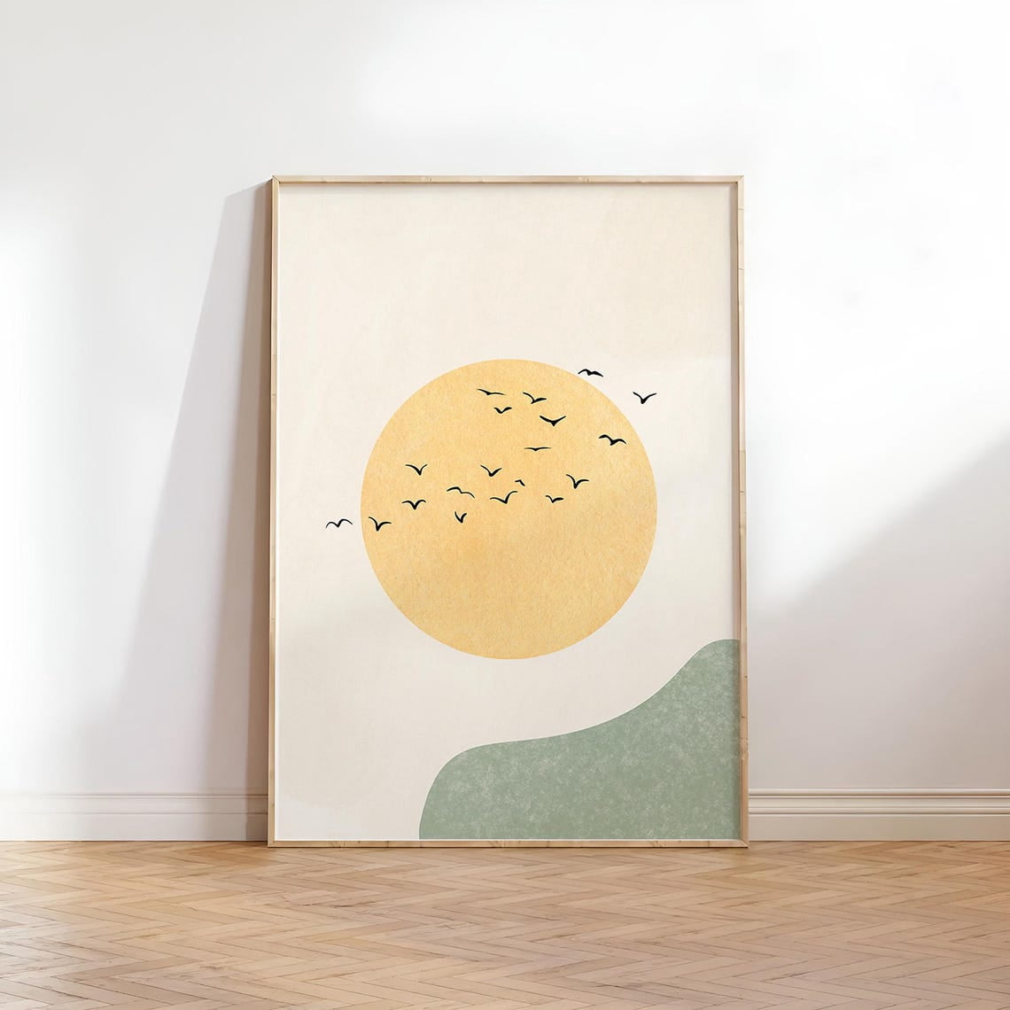 Japandi Neutral Abstract Poster, Modern Home Wall Art - Walmart.com