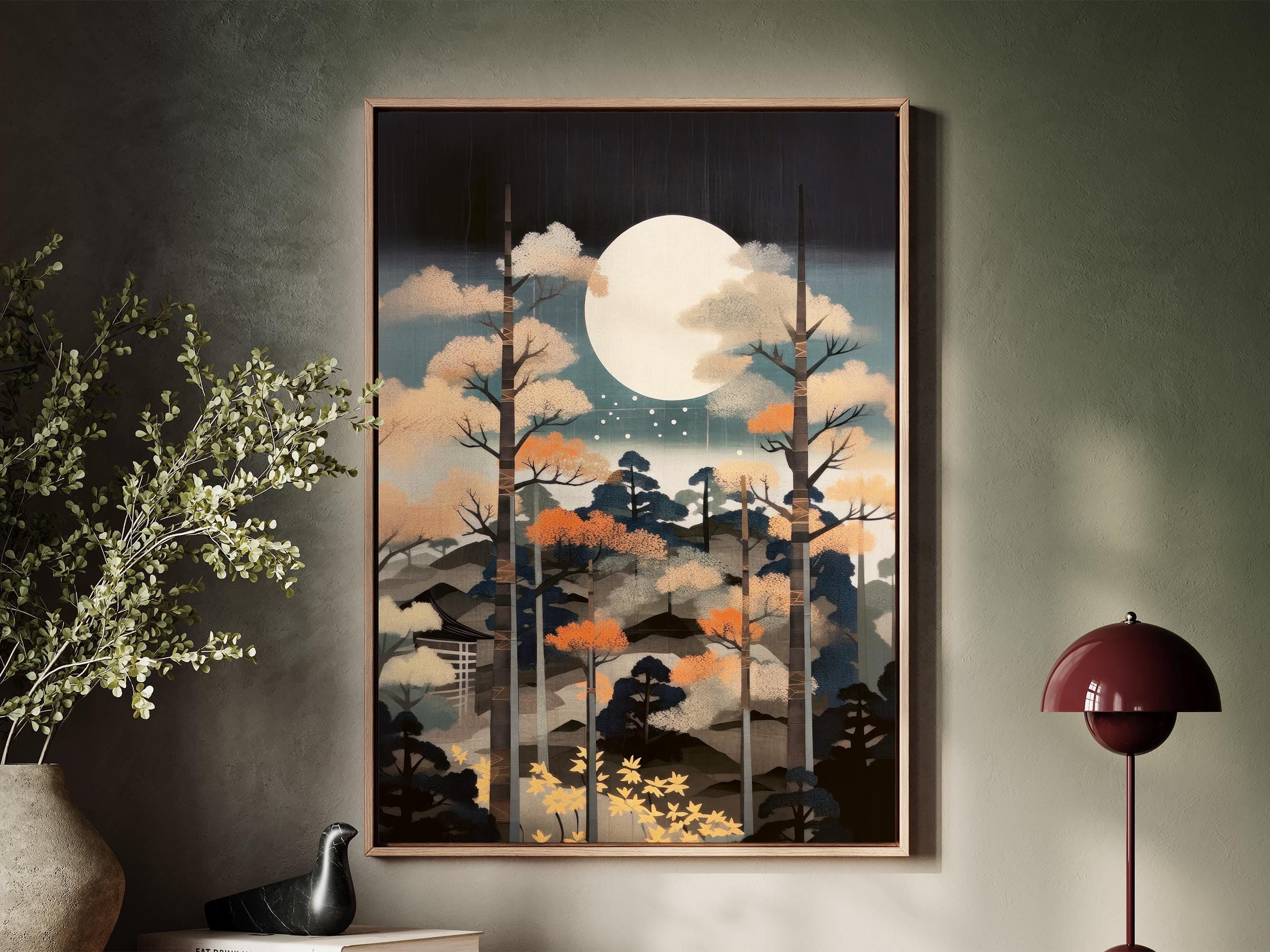 Japandi Portrait Floating Art Minimalist Tranquil Wabi-sabi Modern Zen ...