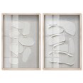 thumbnail image 1 of Japandi Whites Harmony Set Shadowbox Neutral Abstract Art by Art Remedy, Blonde Frame, 10 x 15, 1 of 6