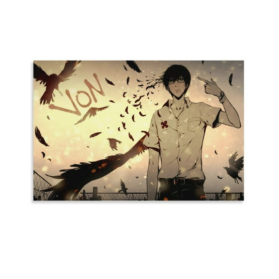 Japane Mystery Anime Terror in Resonance Role Nine Poster Canvas Wall Art Prints Poster Gifts Photo Picture Painting Posters Room Decor Home Decorative 16x24inch(40x60cm)