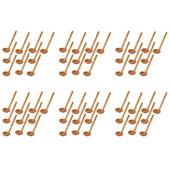 Japanese 8.5 Inch Ramen Handcrafted Wooden Soup Spoon Wooden Utensils Set for Kitchen, Wooden Hot Pot Spoon 60 Pcs