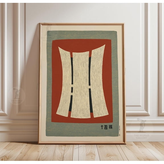 Japanese Abstract Minimalist Geometric Graphic Design Wall Art Unframed Paper Print