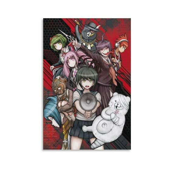 Japanese Adventure Game Danganronpa Anime Art Poster 7 Posters Wall Art Painting Canvas Gift Living Room Prints Bedroom Decor Poster Artworks 24x36inch(60x90cm)