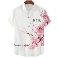thumbnail image 1 of Japanese Aesthetic Cherry Blossom 3D Printed Men Shirt Man/Women Casual Fashion Short Sleeves Shirts Oversized Unisex Clothing, 1 of 6